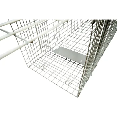 Trappola per animali selvatici tipo gabbia, robusta in metallo, 78 x 30 x 32 cm. - immagine 4