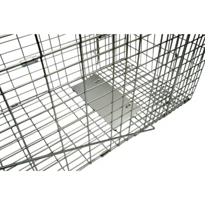 Trappola per animali selvatici tipo gabbia, robusta in metallo, 78 x 30 x 32 cm. - immagine 6