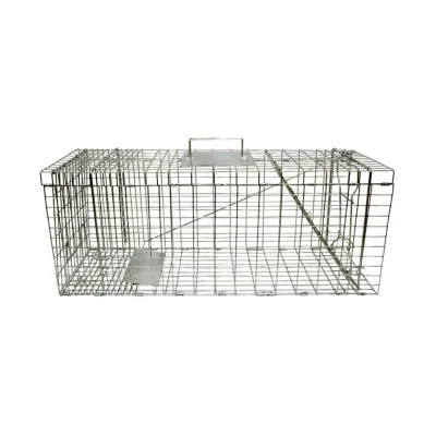 Trappola per animali selvatici tipo gabbia, robusta in metallo, 78 x 30 x 32 cm.