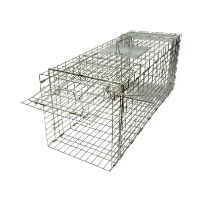 Trappola per animali selvatici tipo gabbia, robusta in metallo, 78 x 30 x 32 cm. - immagine 3