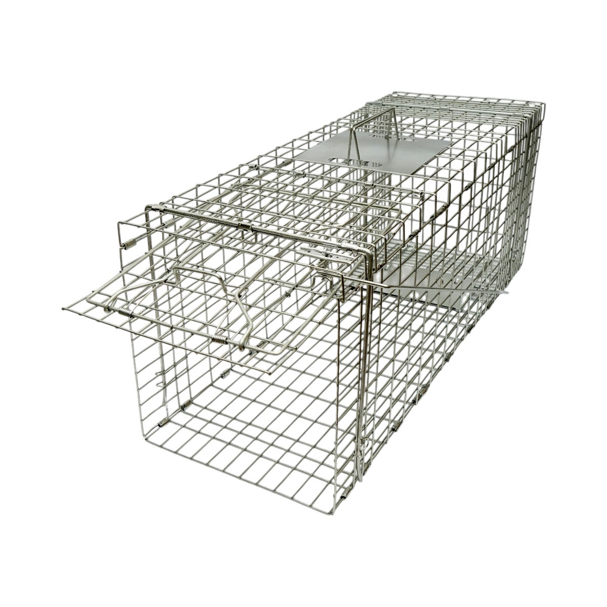 Trappola per animali selvatici tipo gabbia, robusta in metallo, 78 x 30 x 32 cm. - immagine 3