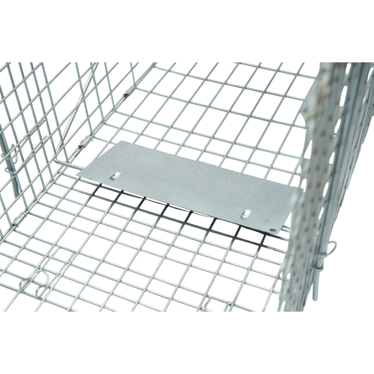 Trappola per piccoli animali, a gabbia metallica pieghevole, 78x30x32 cm - immagine 6