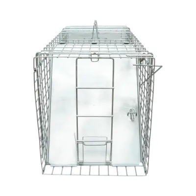Trappola per piccoli animali, a gabbia metallica pieghevole, 78x30x32 cm - immagine 3