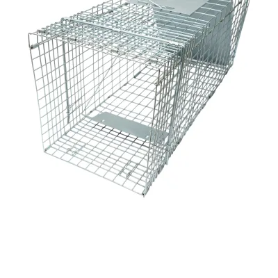 Trappola per piccoli animali, a gabbia metallica pieghevole, 78x30x32 cm - immagine 4