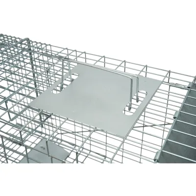 Trappola per piccoli animali, a gabbia metallica pieghevole, 78x30x32 cm - immagine 5