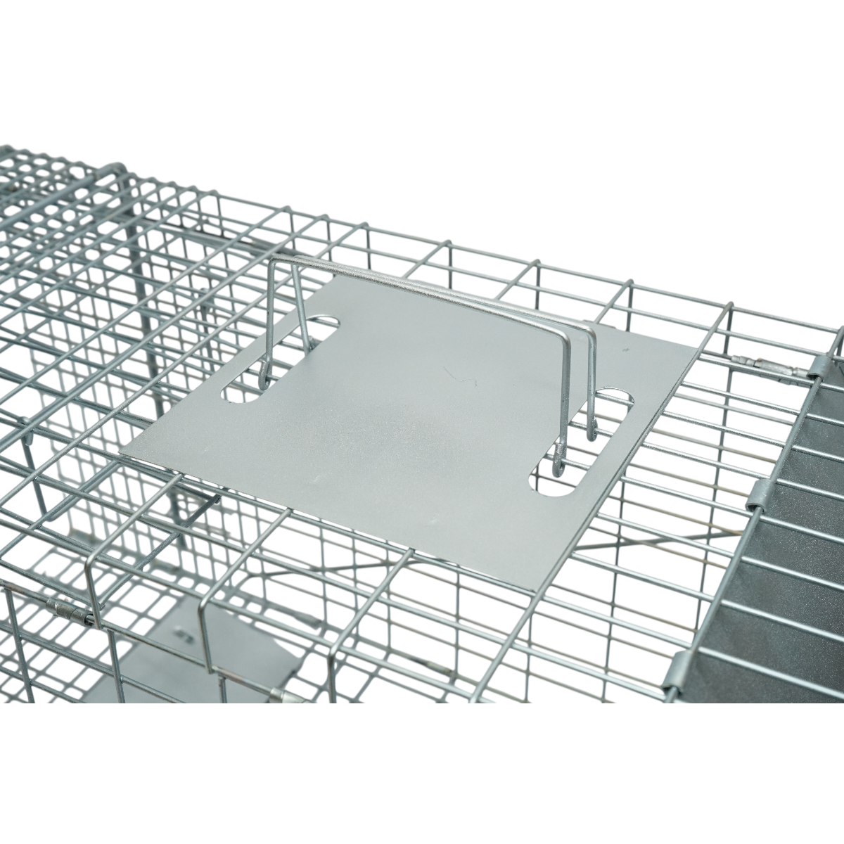 Trappola per piccoli animali, a gabbia metallica pieghevole, 78x30x32 cm - immagine 5
