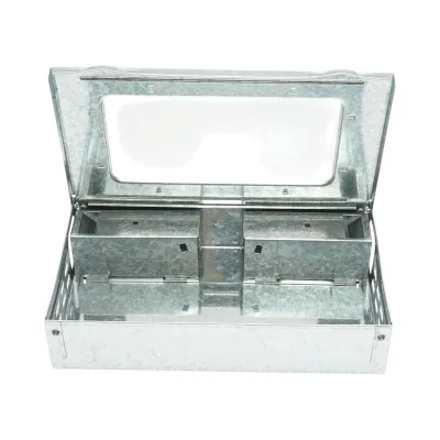 Trappola per topi professionale in metallo zincato, dimensioni 26,2x16,2x6 cm - immagine 2