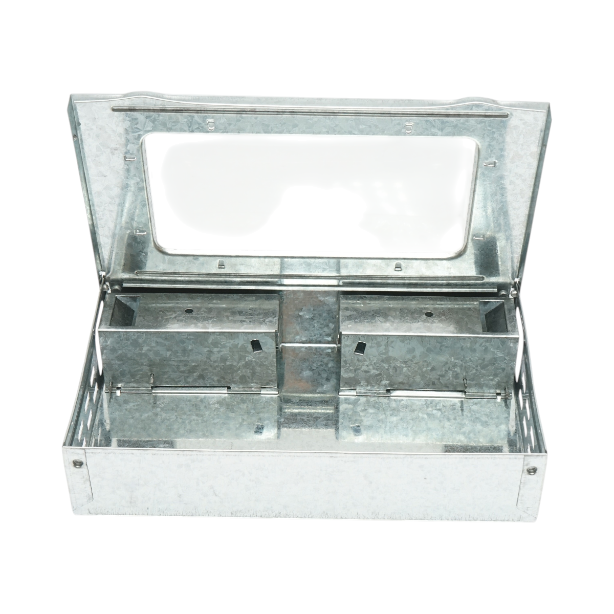 Trappola per topi professionale in metallo zincato, dimensioni 26,2x16,2x6 cm - immagine 2