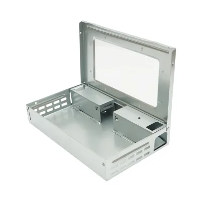 Trappola per topi professionale in metallo zincato, dimensioni 26,5x16x5 cm.