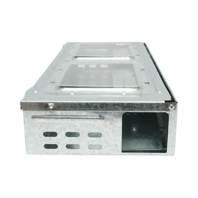 Trappola per topi professionale in metallo zincato, dimensioni 36,3x16,1x6,1 cm. - immagine 3