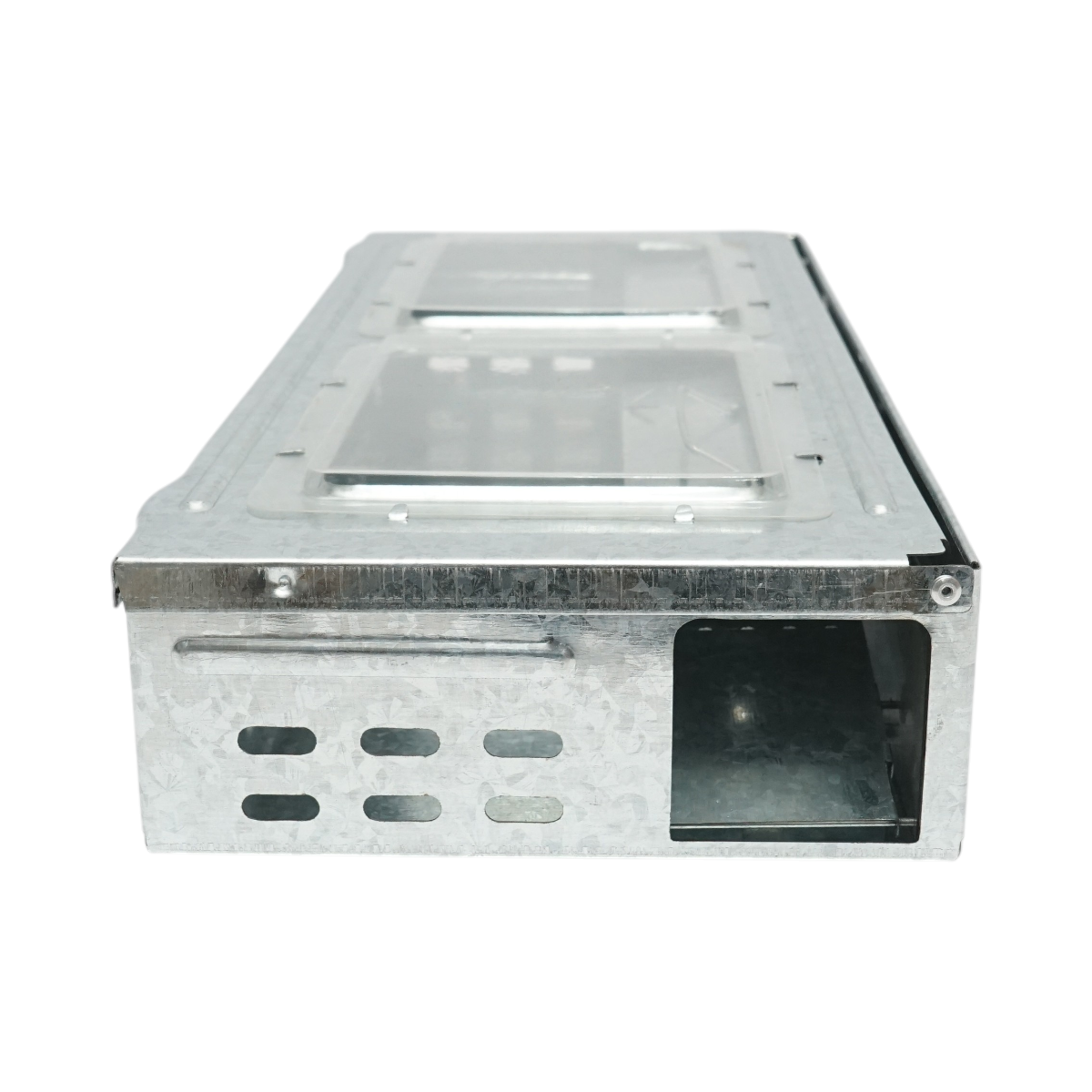 Trappola per topi professionale in metallo zincato, dimensioni 36,3x16,1x6,1 cm. - immagine 3