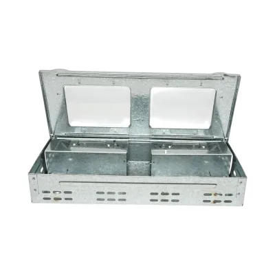 Trappola per topi professionale in metallo zincato, dimensioni 36,3x16,1x6,1 cm. - immagine 2