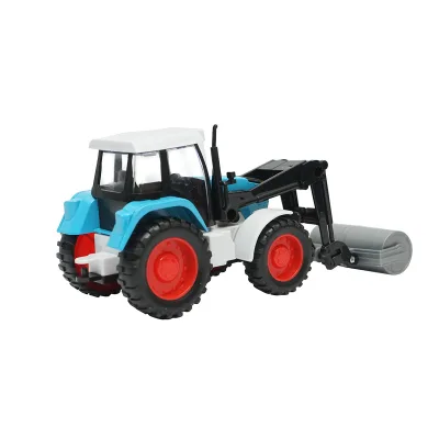 Trattore blu con cilindro compattatore, 175x65x80mm giocattolo per bambini +3 anni - immagine 4