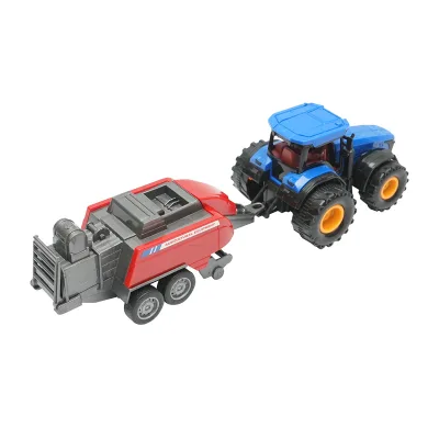 Trattore blu con rimorchio, 304x85x83mm giocattolo per bambini +3 anni - immagine 4