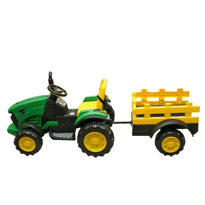 Trattore elettrico con rimorchio, telecomando e batteria per bambini 1980x650x610 - immagine 2