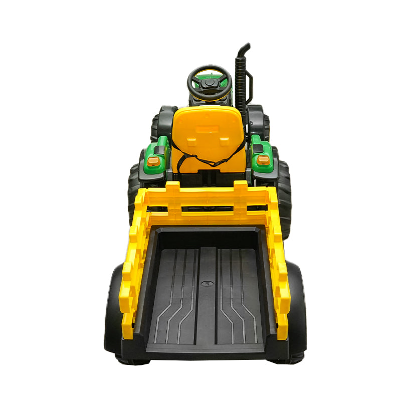 Trattore elettrico con rimorchio, telecomando e batteria per bambini 1980x650x610 - immagine 6