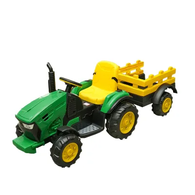 Trattore elettrico con rimorchio, telecomando e batteria per bambini 1980x650x610 - immagine 3