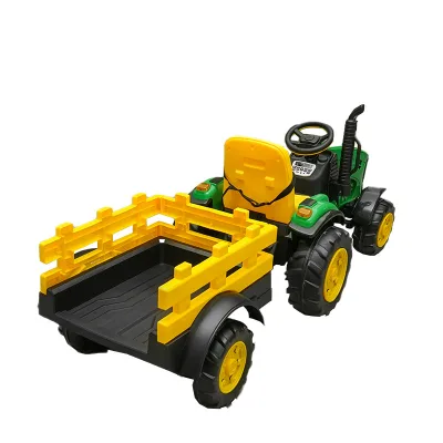 Trattore elettrico con rimorchio, telecomando e batteria per bambini 1980x650x610 - immagine 5