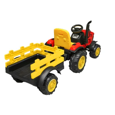 Trattore elettrico con rimorchio, telecomando e batteria per bambini 1980x650x610 - immagine 5