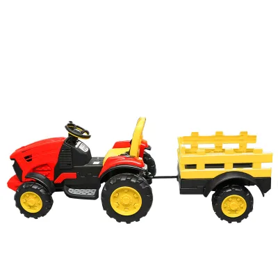 Trattore elettrico con rimorchio, telecomando e batteria per bambini 1980x650x610 - immagine 2