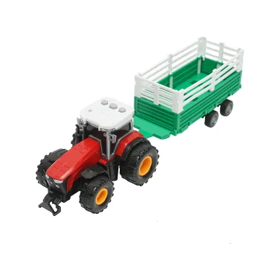 Trattore rosso con rimorchio, 304x85x83mm giocattolo per bambini +3 anni - immagine 3