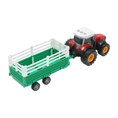 Trattore rosso con rimorchio, 304x85x83mm giocattolo per bambini +3 anni - immagine 4