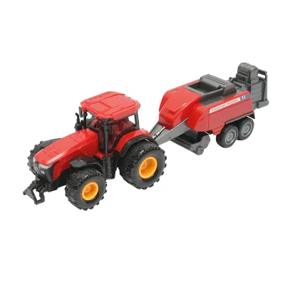 Trattore rosso con rimorchio, 304x85x83mm giocattolo per bambini +3 anni - immagine 2
