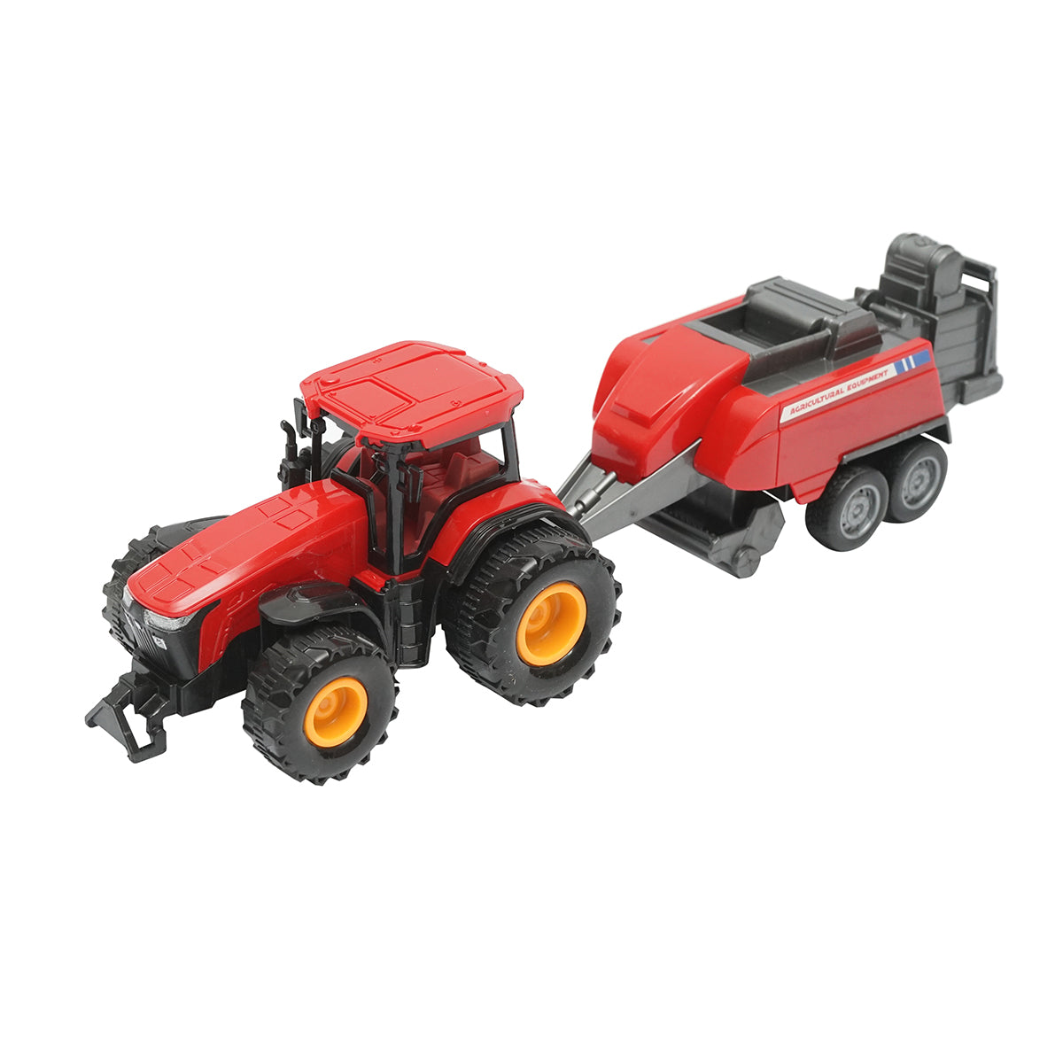 Trattore rosso con rimorchio, 304x85x83mm giocattolo per bambini +3 anni - immagine 2