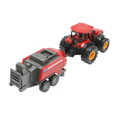 Trattore rosso con rimorchio, 304x85x83mm giocattolo per bambini +3 anni - immagine 3