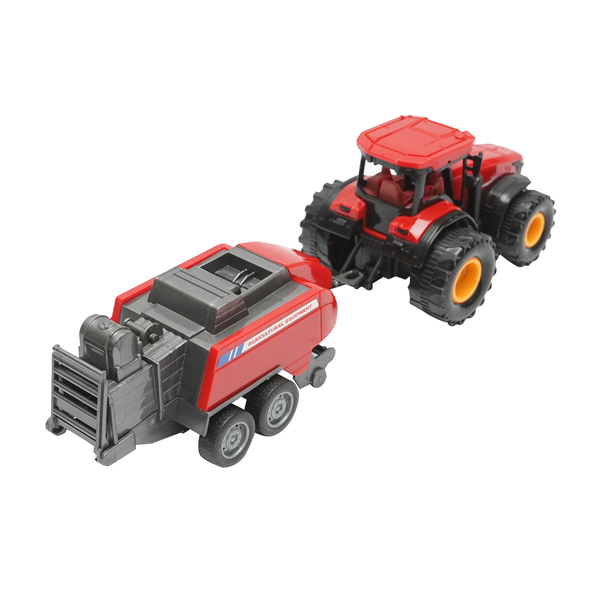 Trattore rosso con rimorchio, 304x85x83mm giocattolo per bambini +3 anni - immagine 3