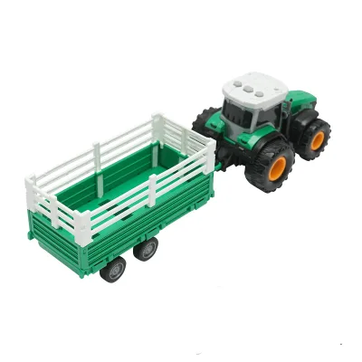 Trattore verde con rimorchio, 304x85x83mm giocattolo per bambini +3 anni - immagine 4