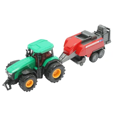 Trattore verde con rimorchio, 304x85x83mm giocattolo per bambini +3 anni - immagine 3
