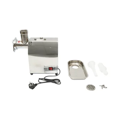 Tritacarne elettrico in acciaio inox 600W, 220V, capacità 100 kg/h, adattatore per salsicce, 2 setacci e 2 coltelli inclusi 340x185x365mm - immagine 2