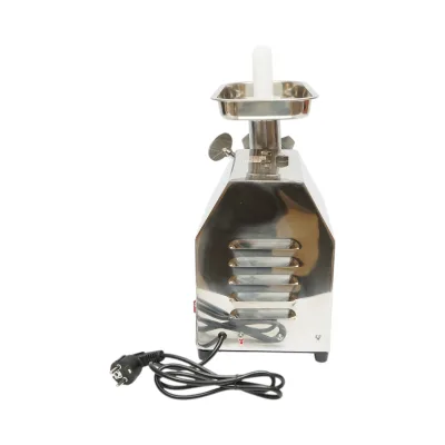 Tritacarne elettrico in acciaio inox 600W, 220V, capacità 100 kg/h, adattatore per salsicce, 2 setacci e 2 coltelli inclusi 340x185x365mm - immagine 3