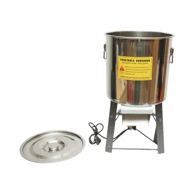 Tritatutto elettrico per scarti vegetali e mangimi 2,2 kW, 220 V, ciotola in acciaio inox da 10 l, 4 coltelli inclusi - immagine 3