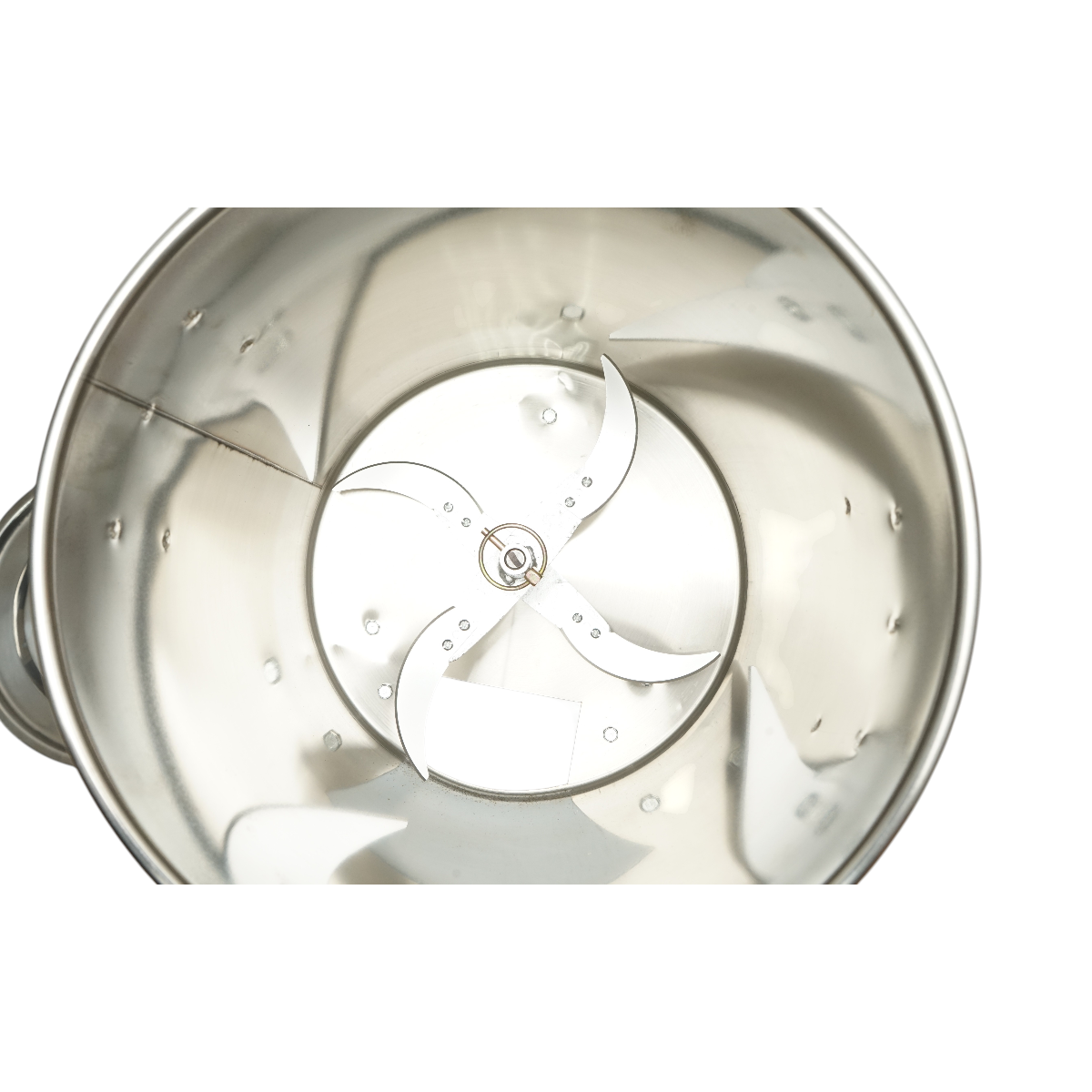 Tritatutto elettrico per scarti vegetali e mangimi 2,2 kW, 220 V, ciotola in acciaio inox da 10 l, 4 coltelli inclusi - immagine 5