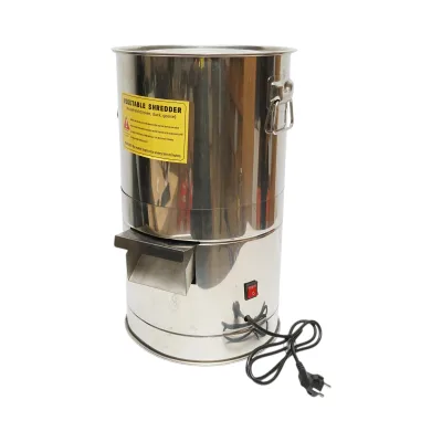 Tritatutto elettrico per scarti vegetali e mangimi, 550W, 220V, ciotola in acciaio inox da 12L, 4 lame incluse.