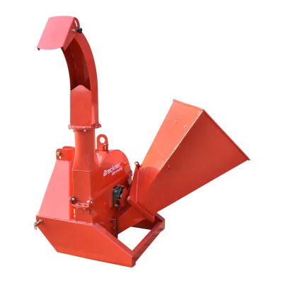 Trituratore di rami con attacco alla presa di forza del trattore PTO, potenza richiesta 18-50 CV, diametro massimo tronco 100 mm, tramoggia 400x420x600 mm, Cippatrice Biotrituratore a cardano per trattore, Breckner Germany - immagine 2
