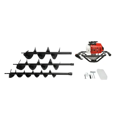 Trivella a benzina 2,8 CV, 2T 52 cc, 3 punte incluse 100 mm, 150 mm, 200 mm THOR - immagine 2
