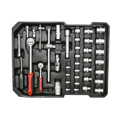 Trolley chiavi 187 pezzi Set valigia trolley in alluminio con attrezzi professionali in acciaio cromo-vanadio, 187 pezzi, Breckner Germany. - immagine 6