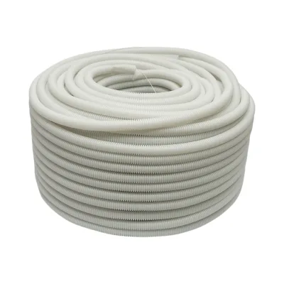 Tubo Corrugato 16mm con Tirafilo, polietilene ignifugo HDPE 320N grigio 100m/rotolo