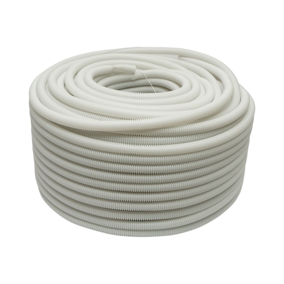 Tubo Corrugato 16mm con Tirafilo, polietilene ignifugo HDPE 320N grigio 100m/rotolo