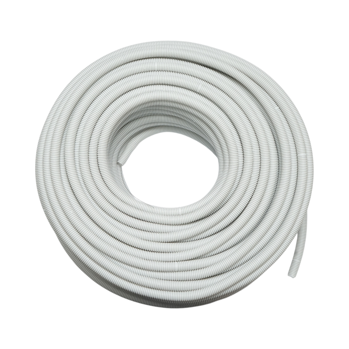 Tubo Corrugato 20mm con Tirafilo, polietilene HDPE 750N grigio 100m/rotolo - immagine 2