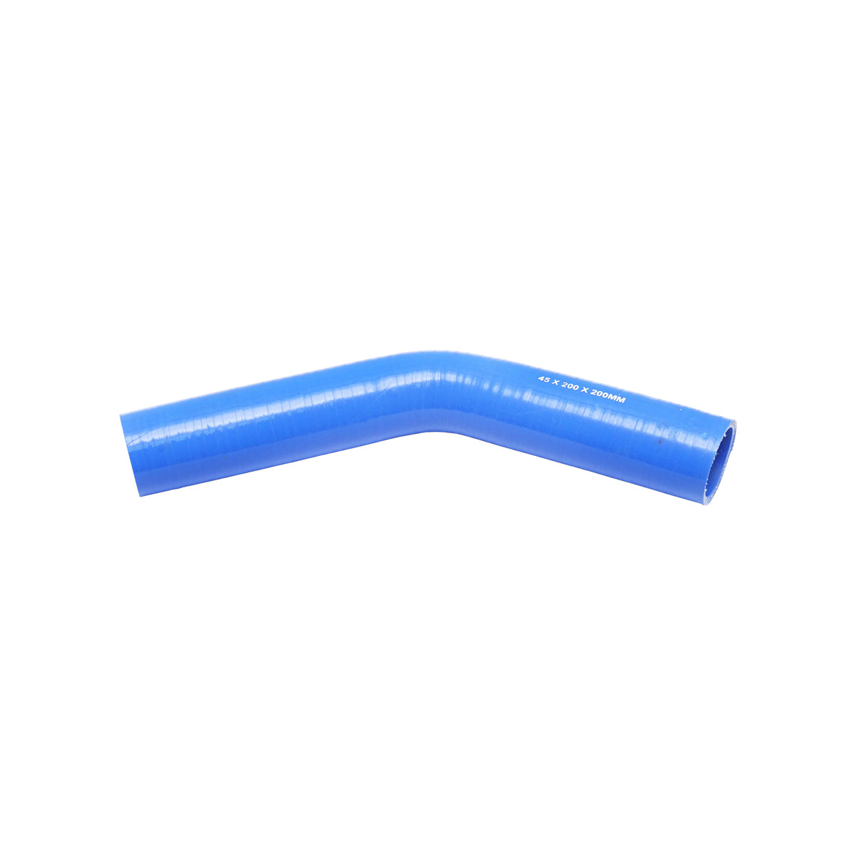 Tubo curvato in silicone a 45 gradi con inserto in tessuto, dimensioni 45x200x200 mm - immagine 2