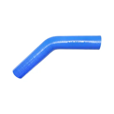 Tubo curvato in silicone a 45 gradi con inserto in tessuto, dimensioni 45x200x200 mm