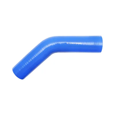 Tubo curvato in silicone a 45 gradi con inserto in tessuto, dimensioni 60x200x200 mm
