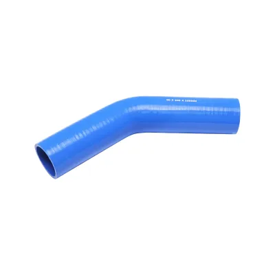 Tubo curvato in silicone a 45 gradi con inserto in tessuto, dimensioni 60x200x200 mm - immagine 2