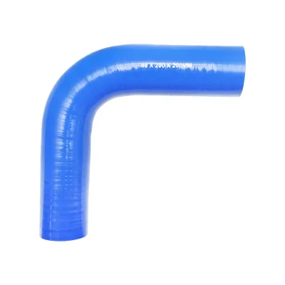 Tubo curvato in silicone a 90 gradi con inserto in tessuto interno 48x200x200 mm Breckner Germany - immagine 2
