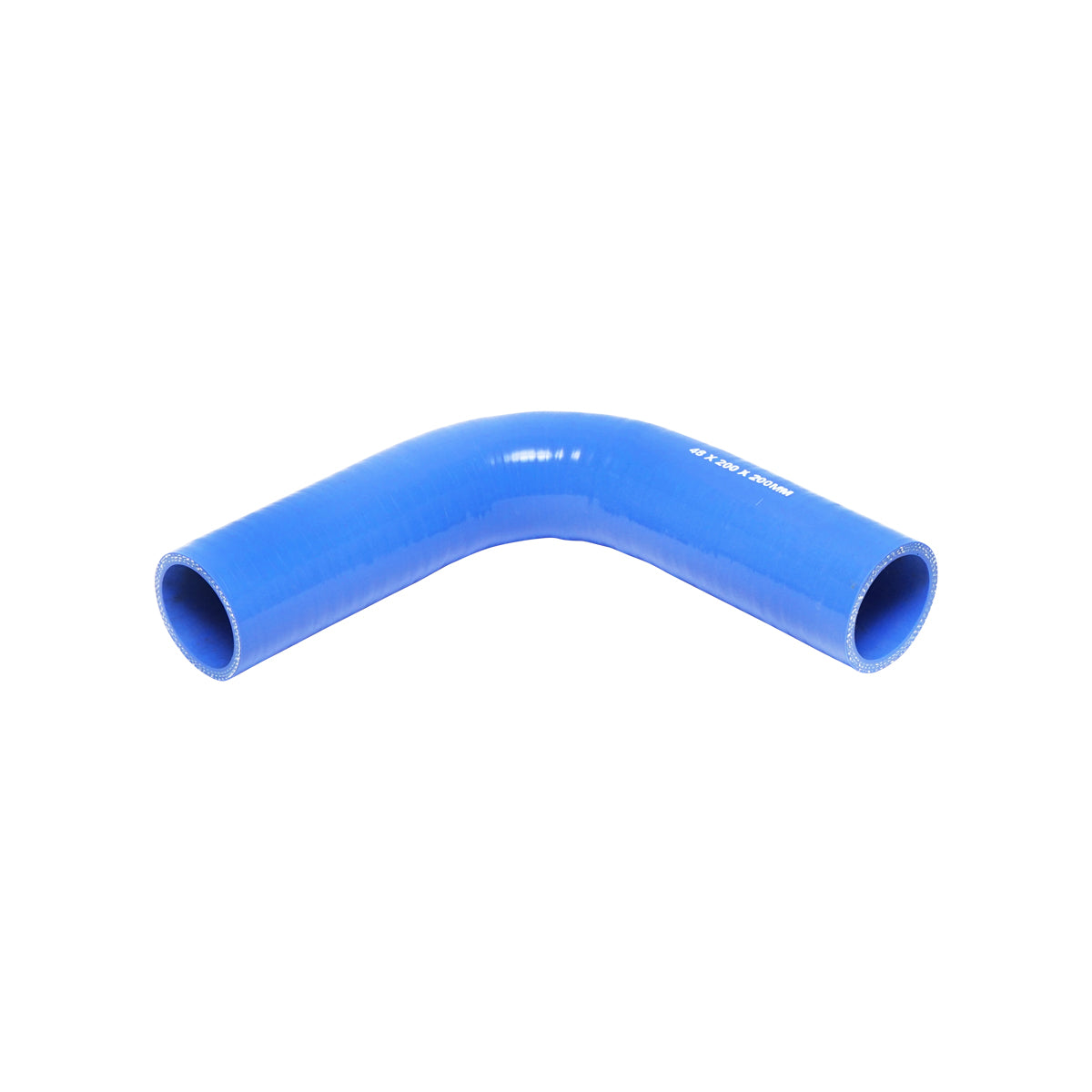 Tubo curvato in silicone a 90 gradi con inserto in tessuto interno 48x200x200 mm Breckner Germany