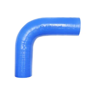 Tubo curvato in silicone a 90 gradi con inserto in tessuto interno 60x200x200 mm Breckner Germany - immagine 2